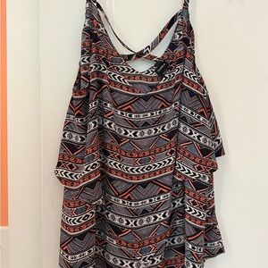 Torrid Black and Orange Tribal Print Camisole